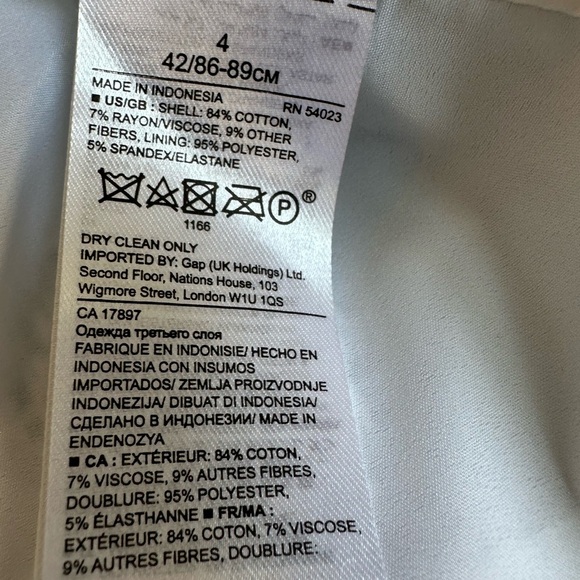 Banana Republic Tweed Blazer Woven in Italy by Nova Fides Size 4 White Blue Blk - Picture 6 of 10